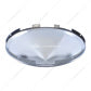 6 Uneven Notched Chrome Pointed Front Hub Cap 7/16" Lip - 10168