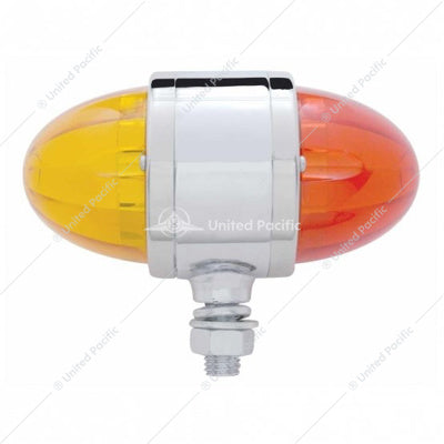 34LED Reflector Watermelon Double Face Light - Amber & Red LED/Amber & Red Lens - 39553
