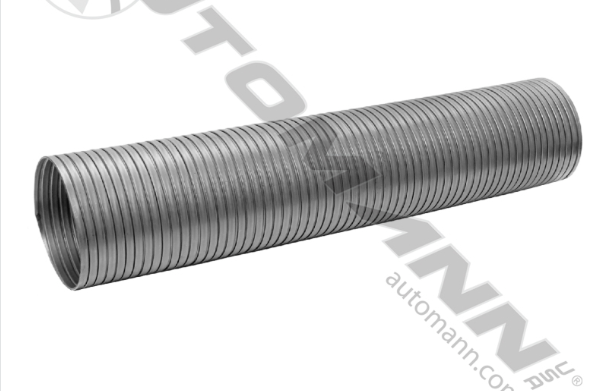 5 inch by 24 inch galvanized flexible exhaust tubing for semi-trucks, universal fit, fleet standard design.