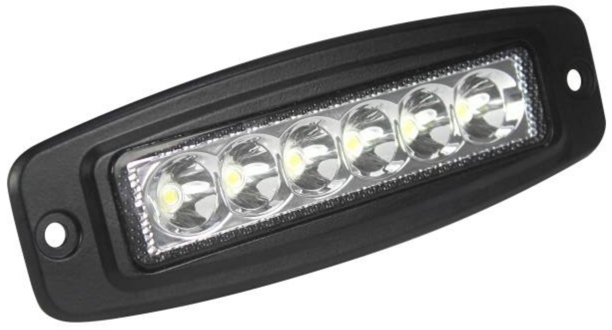 2” x 6” Rectangular 6 Diode LED Work Light, 1440 Lumen 25 Degree Beam - MTLW6008