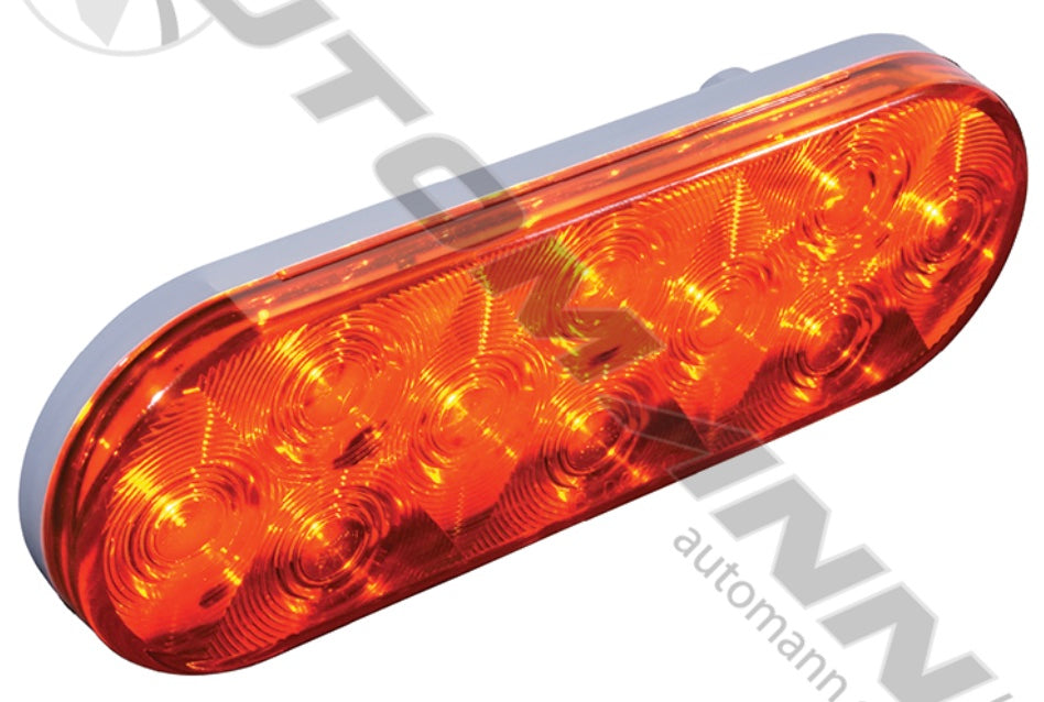 6" Oval Amber Front/Park/Turn LED Light - 571.LD66A10