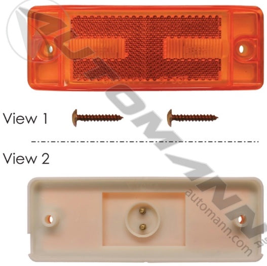 2" x 6" Amber Reflex Marker - 571.LG29A