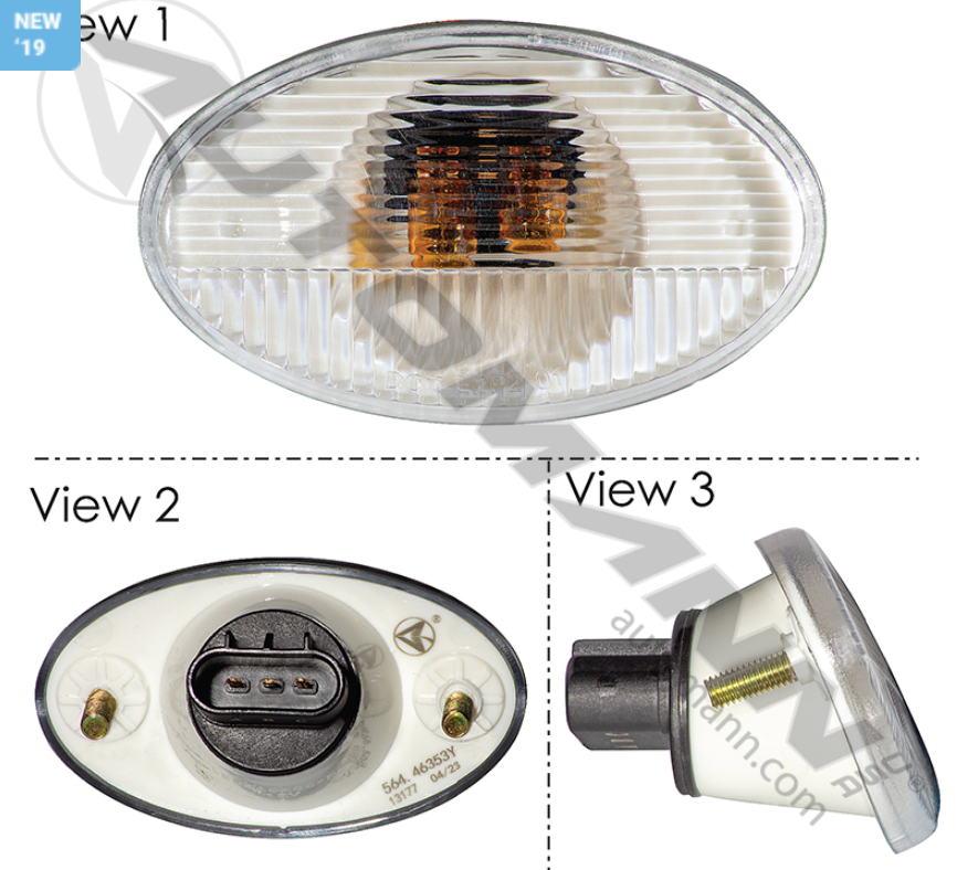 Clear Hood Marker Lamp Yellow Bulb - 564.46353Y