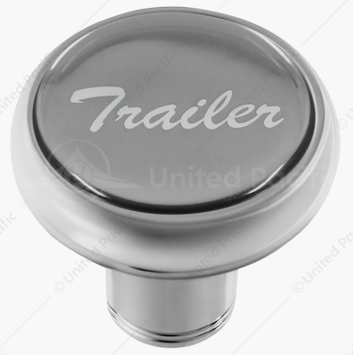"Trailer" Deluxe Air Valve Knob - Silver Glossy Sticker - 23411