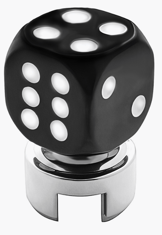 Black Dice Gearshift Knob With 13/15/18 Speed Adapter - 70617