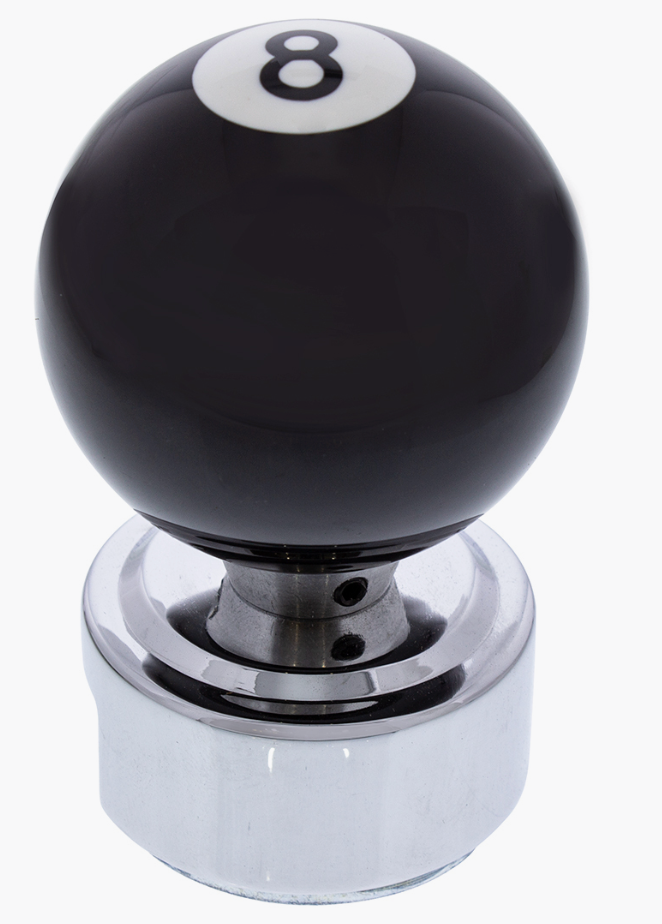 Number 8 Pool Ball Gearshift Knob For 13/15/18 Speed Eaton Style Shifters - 70685