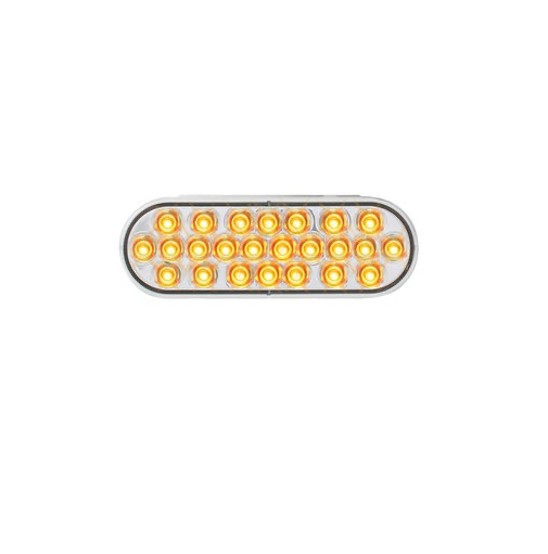 24 Diode Amber Oval w/Clear Lens LED Turn Signal / Park Light - MTLED2238C-24A