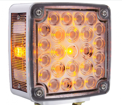 Pedestal Fixed 34 LED Turn Signal Red & Amber, Right - 9324CFR