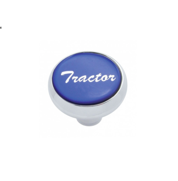 Chrome Dlx Tractor Knob Blue Glossy Sticker - 23401