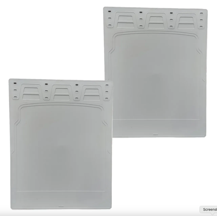 Poly Rigid Color Mud Flap 24"x30" -White PY101231