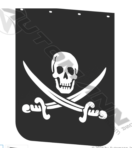 Mud Flap Pirate 24in X 30in Poly - 562.142430JR