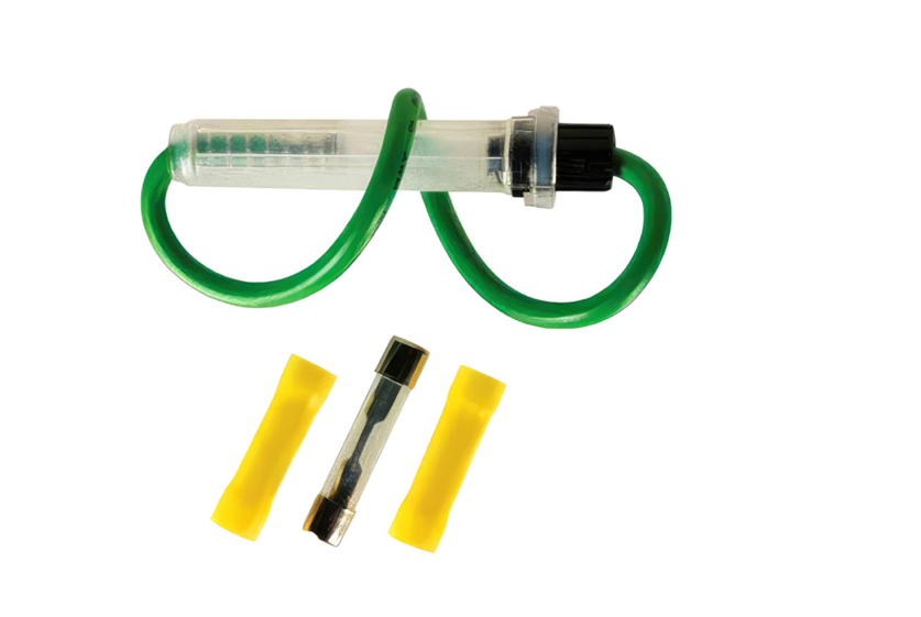 In-Line Glass Fuseholder 12 AWG 6.5" Wire W / (1)20 AMP AGC Fuse & (2)Vinyl Terminals, 1 Set - .98123