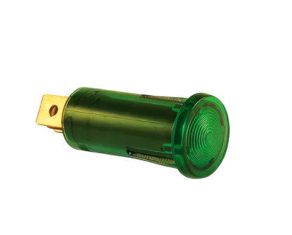 Green Warning Light 16 AMP 12V W/2 Lucar Terminals, 1 PC - 98374
