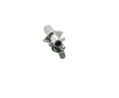 4-Pole Round M/FM Chrome Metal Trailer Plug Connector, 1 SET - 98405