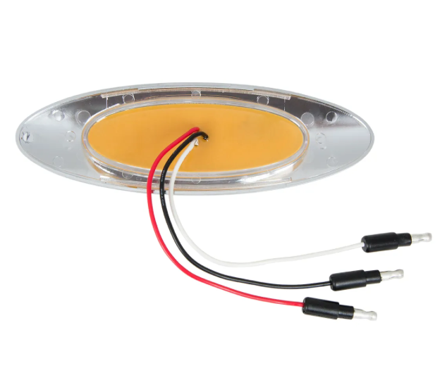 Ultra Thin Surface Mount AMBER/ CLEAR Y2K LED Light W/ Chrome Bezel- 78336