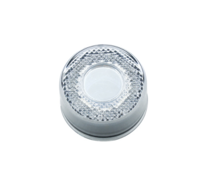 9 LED 2" Round Mirage Light (Clearance/Marker) Red LED/Clear Lens - 36527