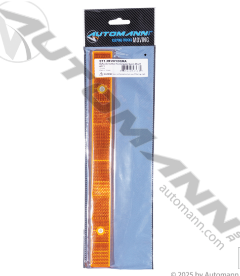 Amber Rectangular Reflector Quick-Mount - 571.RF2X12QMA