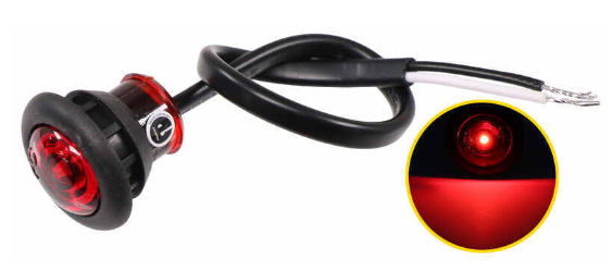 3/4" Clearance & Side Marker 1 LED Light Red - 9063R