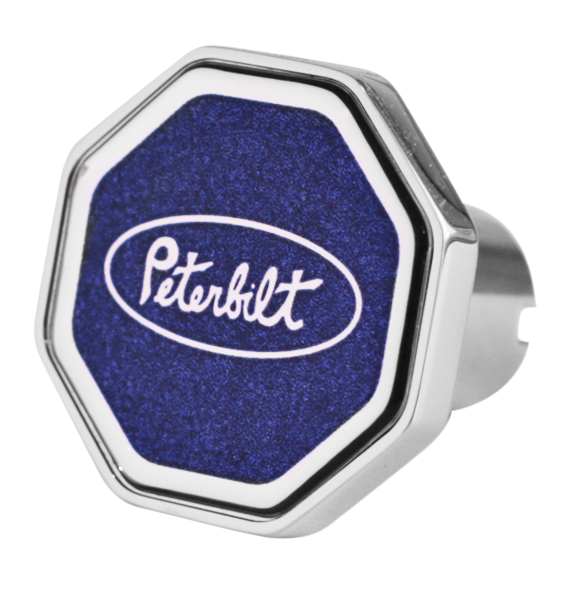 Peterbilt Air Valve Knob Octagon Metallic Blue - CK-PB1-O-7747
