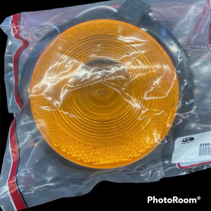 4" Stop,Turn &Tail Sealed Light Amber 12V Reflective Area with Grommet And Pigtail Kit - 2250-1A