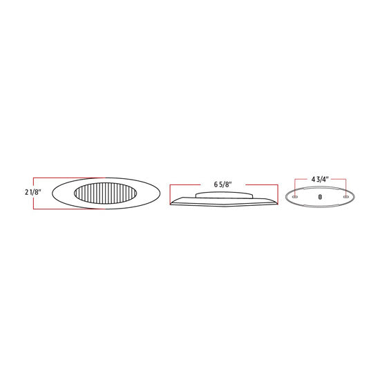 Oval Clearance & Side Marker Fixed 4 LED Light Red Clear -  9038CR