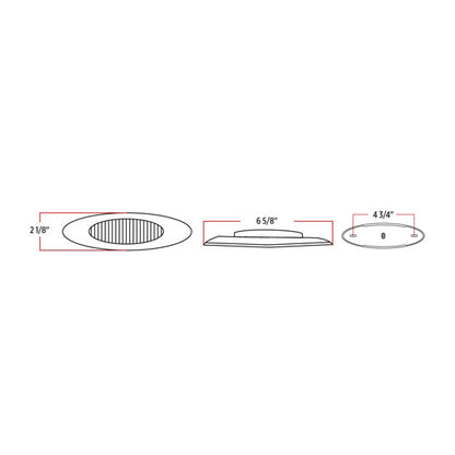 Oval Clearance & Side Marker Fixed 4 LED Light Red Clear -  9038CR