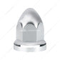 33mm X 2 3/8" Chrome Plastic Bullet Nut Cover with Flange Push-On  -  10075B