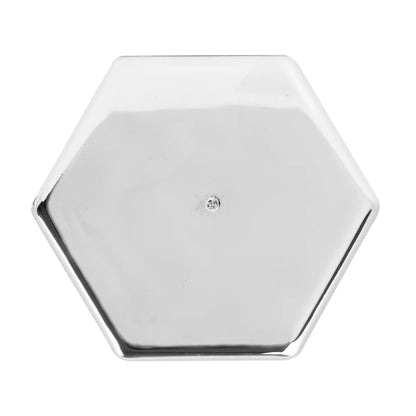 Hex Flat Top Style Chrome Plastic 33MM x 5 Inch Lug Nut Cover Push-on  -  10224