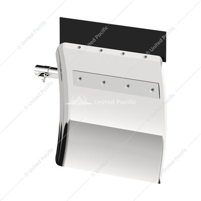 24" x 27" 430 Stainless Steel Quarter Fender w/ Tube Bracket Set - 10845