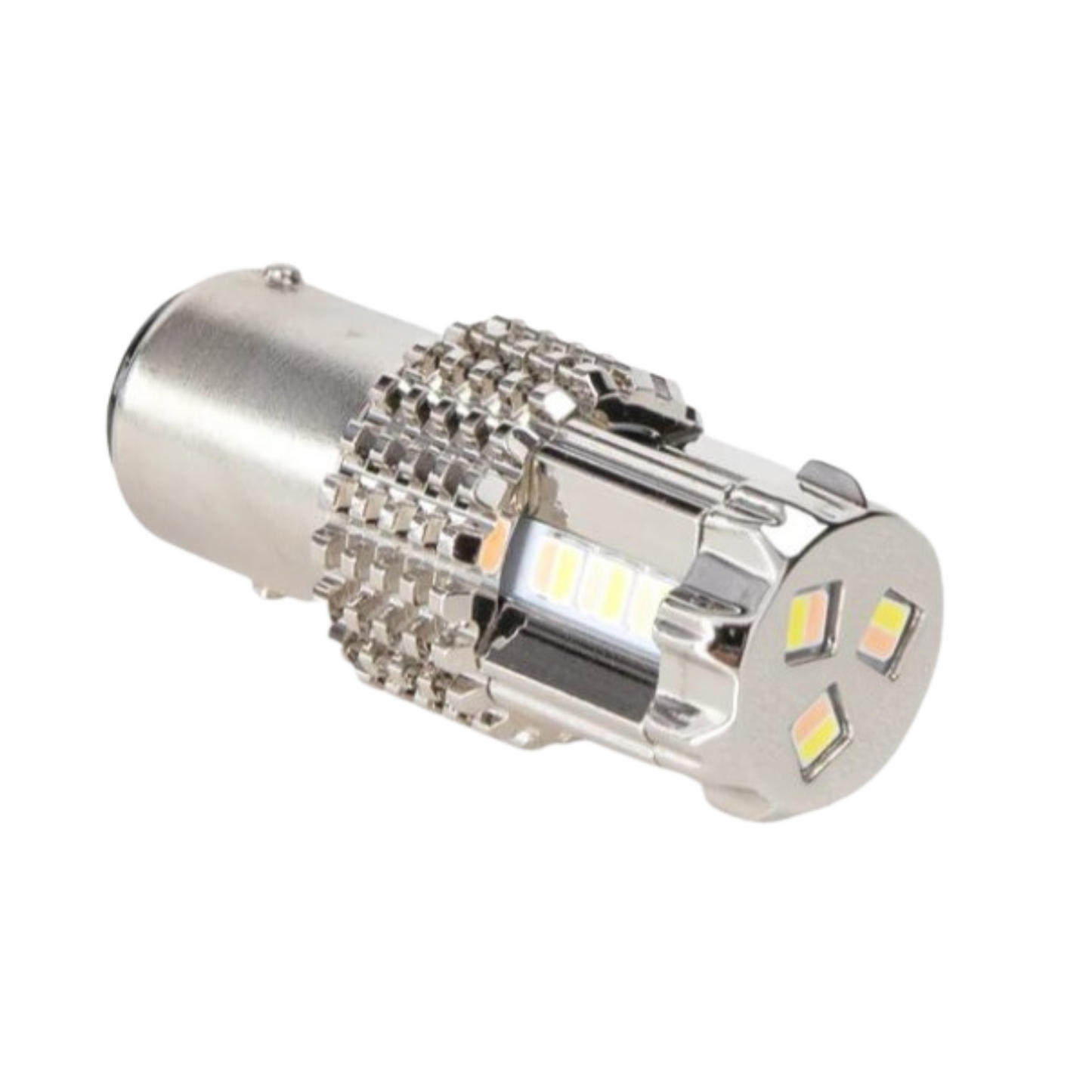 1156 amber LED bulb with 15 diodes for star pattern and glass lens truck lighting