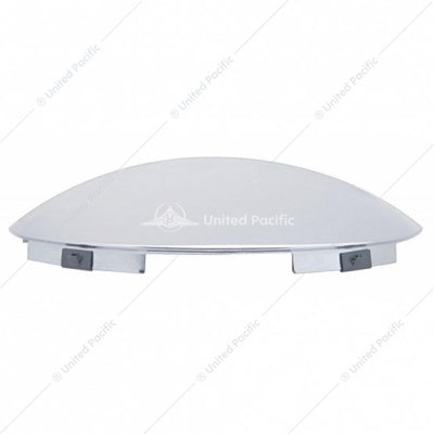 4 Even Notched Stainless Steel Dome Front Cap 7/16" Lip  -  20106