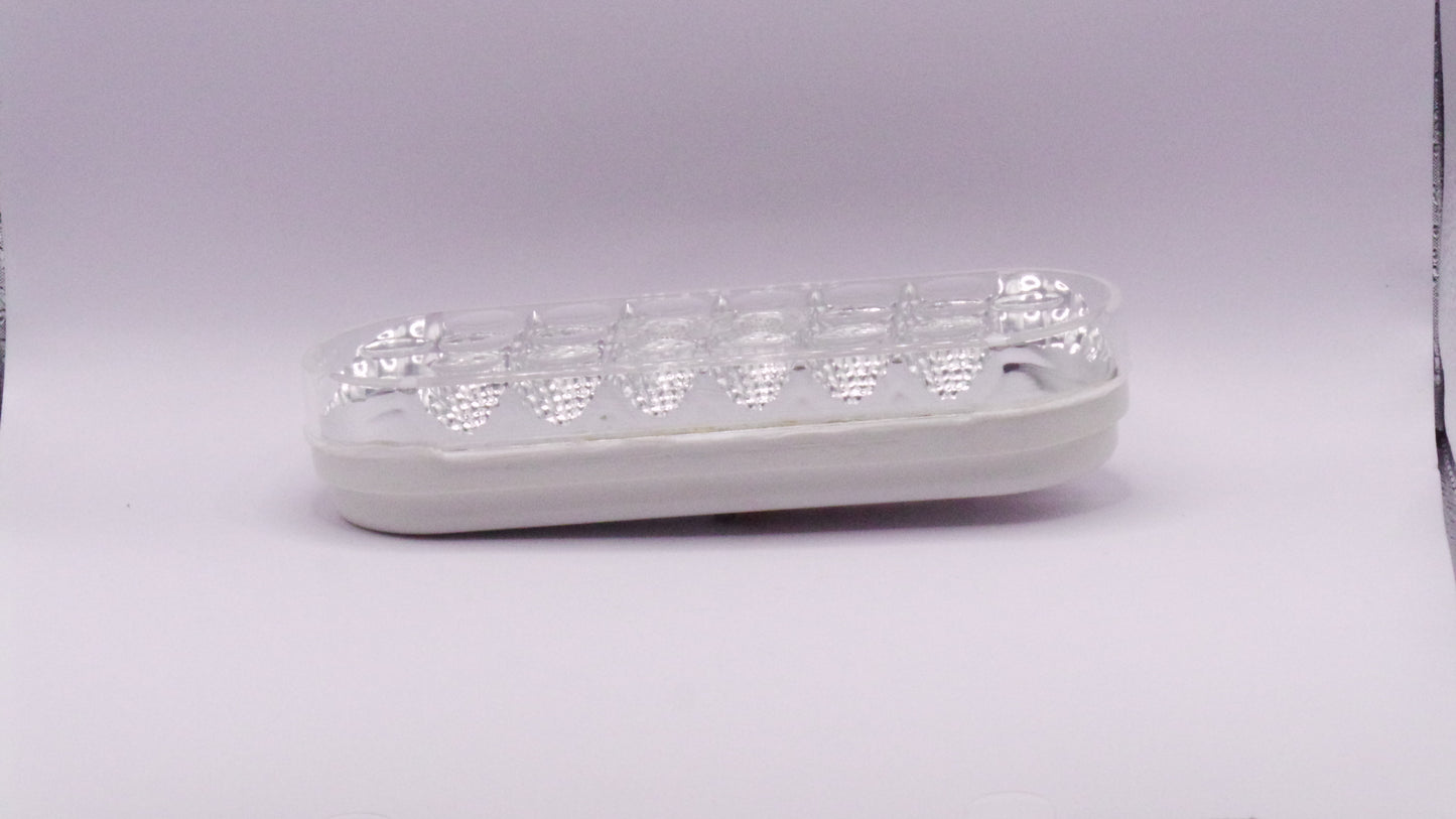 6" Oval Back-Up  Fixed 20 Led Light Clear Reflective Flashing 12/24V with Grommet Direct Pigtail  -  8041-2ERC