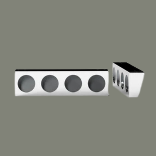 24 inch SS430-14GA stainless steel center back panel with welded cap, 1 piece, used for truck rear reinforcement.