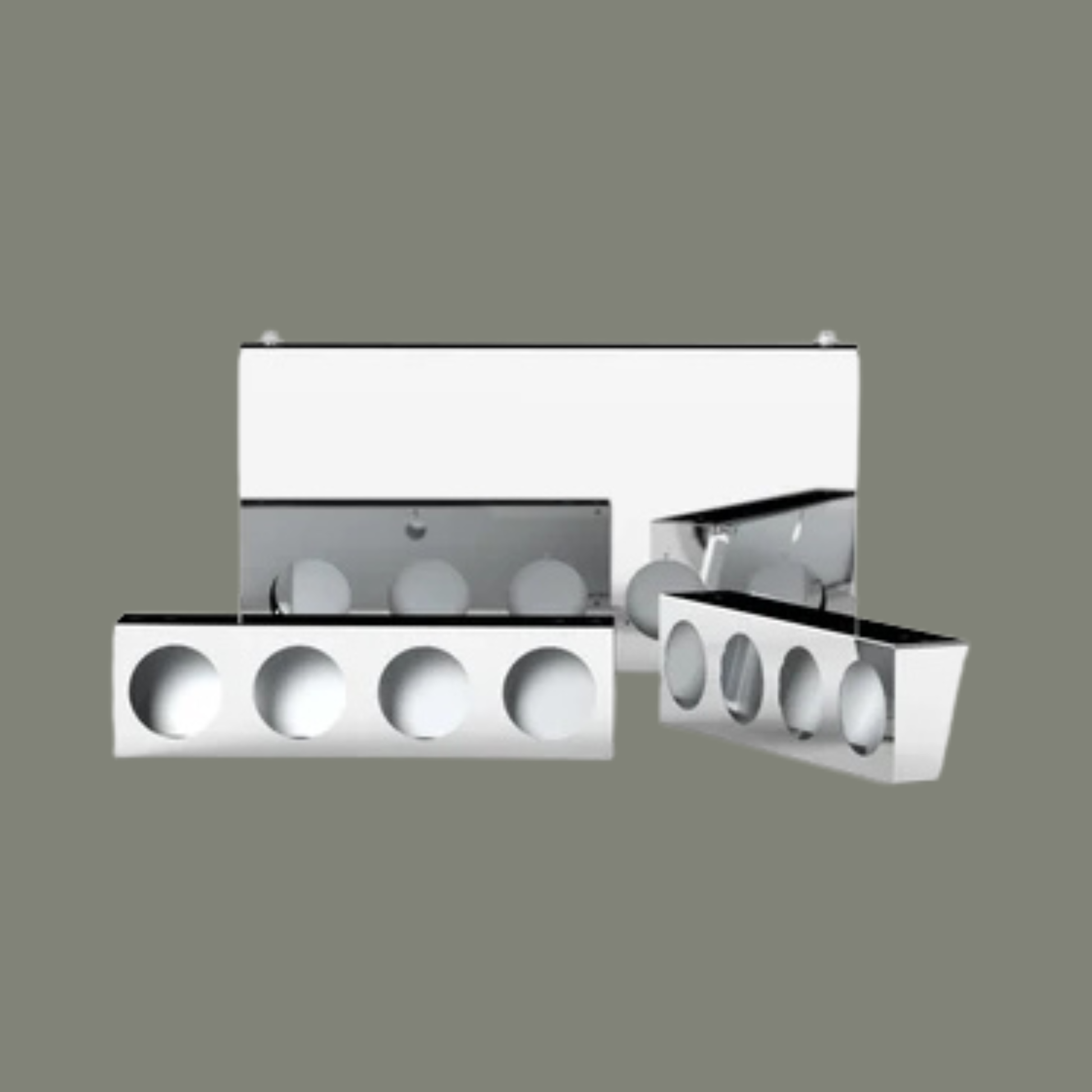 24 inch SS430-14GA stainless steel center back panel with welded cap, 1 piece, used for truck rear reinforcement.
