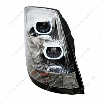 Projection Headlight W/white Led Light Bar For 2003-2017 Volvo VN - VNL Passenger Side  - 31264