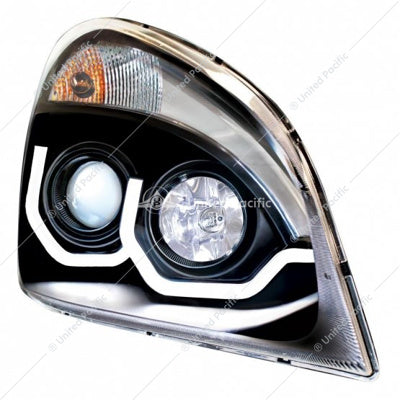 Blackout Projection Headlight with LED Position Light For 2008-2017 Freightliner Cascadia (Driver)  -  31270