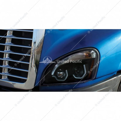 Blackout Projection Headlight with LED Position Light For 2008-2017 Freightliner Cascadia (Driver)  -  31270