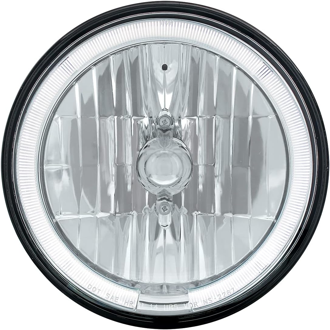 7" Crystal Headlight with White Led Halo Ring  -  31285
