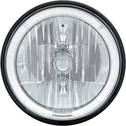7" Crystal Headlight with White Led Halo Ring  -  31285