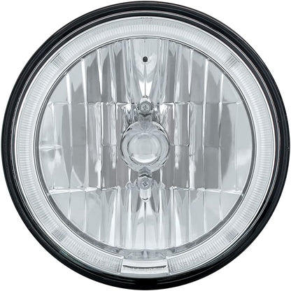 7" Crystal Headlight with White Led Halo Ring  -  31285