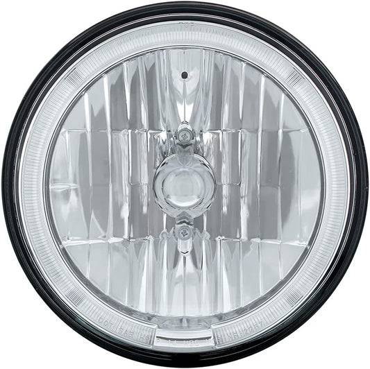 7" Crystal Headlight with White Led Halo Ring  -  31285