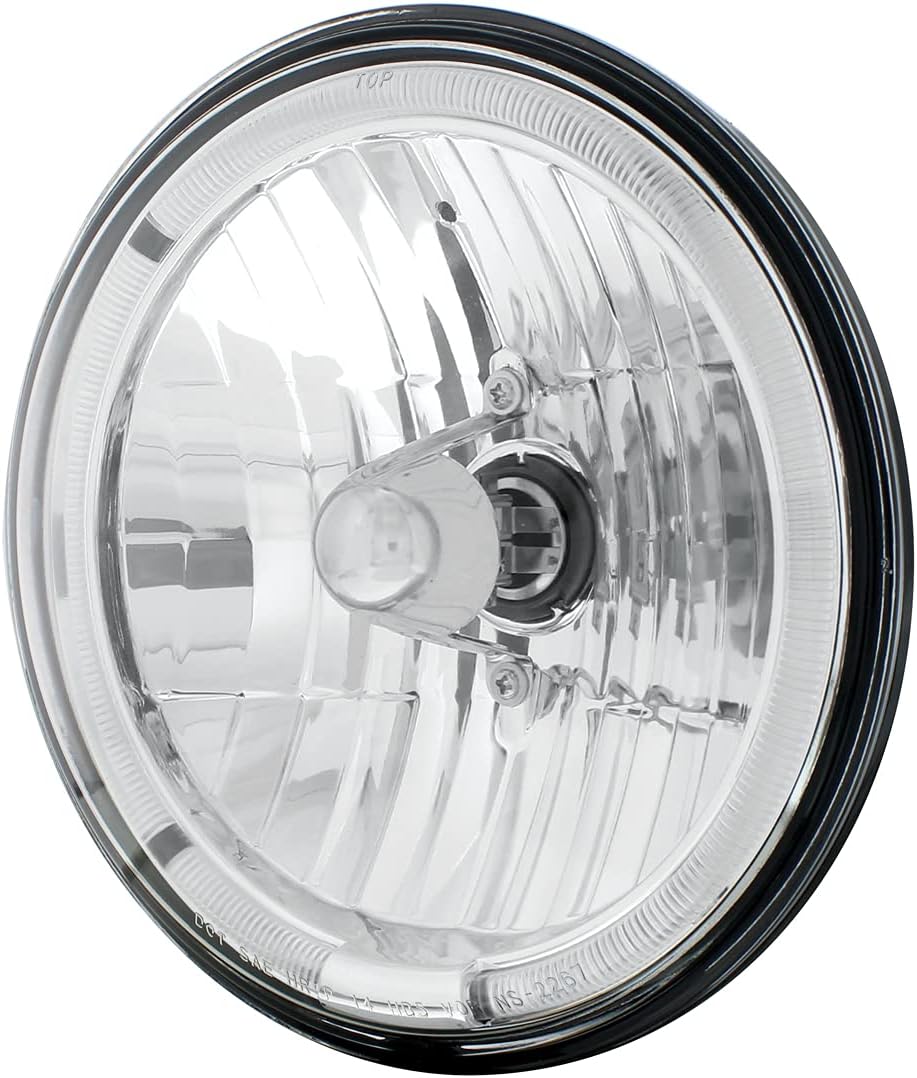 7" Crystal Headlight with White Led Halo Ring  -  31285