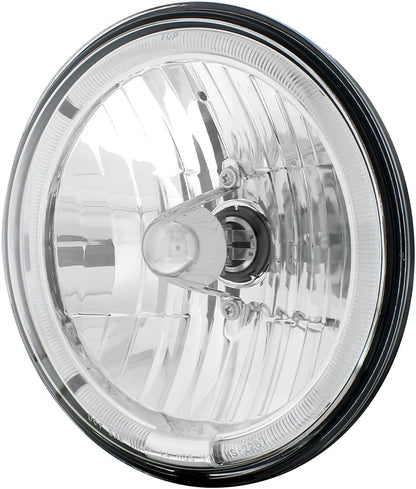 7" Crystal Headlight with White Led Halo Ring  -  31285