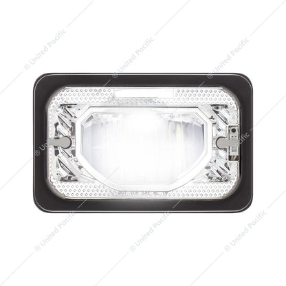Chrome ULTRALIT Heated 4" X 6" LED Headlight Low Beam -  34131