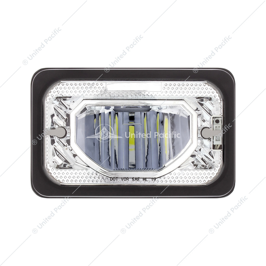 Chrome ULTRALIT Heated 4" X 6" LED Headlight Low Beam -  34131