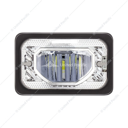 Chrome ULTRALIT Heated 4" X 6" LED Headlight Low Beam -  34131