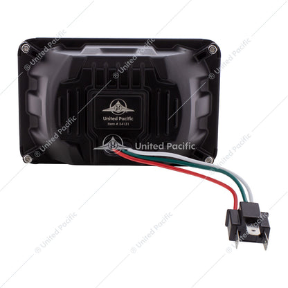 Chrome ULTRALIT Heated 4" X 6" LED Headlight Low Beam -  34131