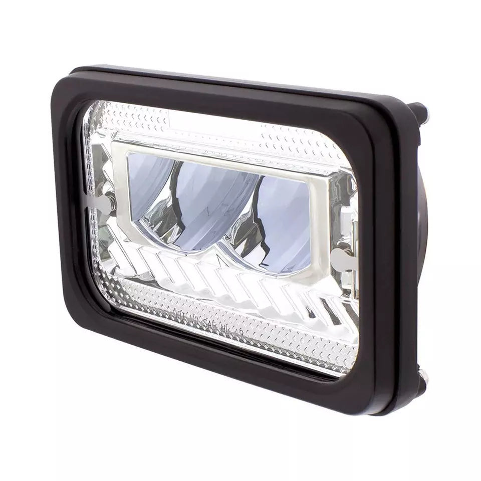 Chrome ULTRALIT  Heated 4" X 6" LED Headlight High Beam  -  34132