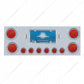Stainless Steel Rear Center Panel with 4 X 7 LED 4" Reflector Lights & 6 X 9 LED 2" Lights Red/Red - 34566
