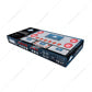 Stainless Steel Rear Center Panel with 4 X 7 LED 4" Reflector Lights & 6 X 9 LED 2" Lights Red/Red - 34566